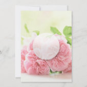 Uitnodiging voor weddenschappen op Elegant roze Ro (Achterkant)