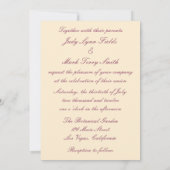 Uitnodiging voor weddenschappen op het huwelijk (Achterkant)