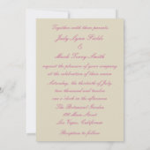 Uitnodiging voor weddenschappen op het huwelijk (Achterkant)