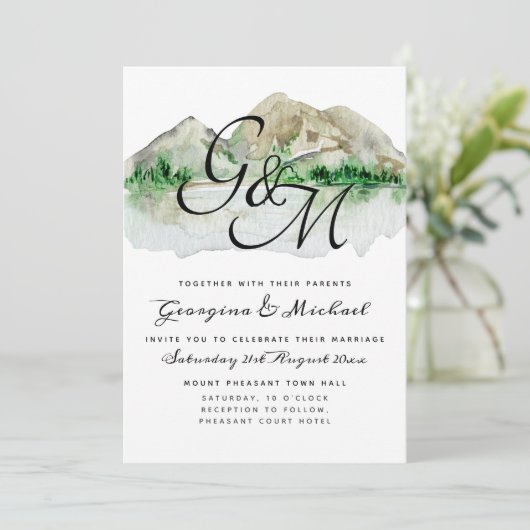 Uitnodiging voor weddenschappen op het monogram va (Staand voorkant)