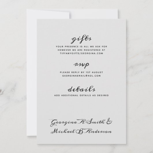 Uitnodiging voor weddenschappen op het monogram va (Achterkant)