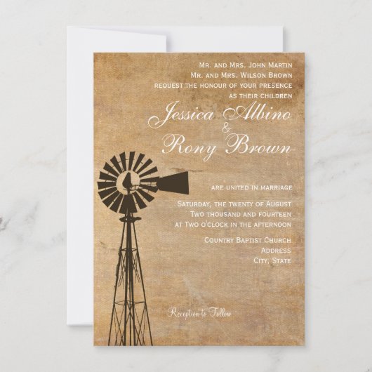 Uitnodiging voor weddenschappen op het platteland  (Voorkant)