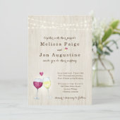 Uitnodiging voor weddenschappen | Toast voor rode  (Staand voorkant)