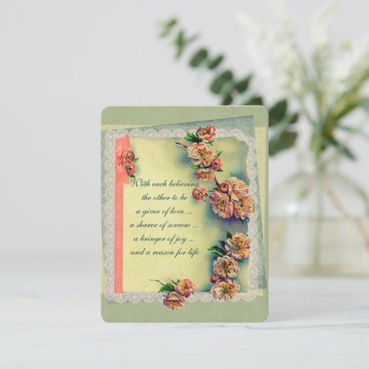  uitnodiging voor weddenschappen tussen Rozen (Staand voorkant)