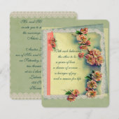  uitnodiging voor weddenschappen tussen Rozen (Voorkant / Achterkant)