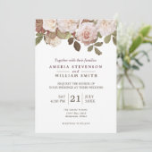  uitnodiging voor weddenschappen tussen Rozen (Staand voorkant)