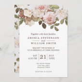  uitnodiging voor weddenschappen tussen Rozen (Voorkant / Achterkant)