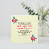  uitnodiging voor weddenschappen tussen Rozen (Staand voorkant)