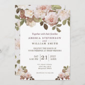  uitnodiging voor weddenschappen tussen Rozen (Voorkant / Achterkant)