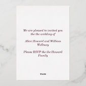  uitnodiging voor weddenschappen tussen Rozen (Achterkant)