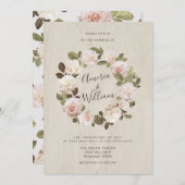  uitnodiging voor weddenschappen tussen Rozen (Voorkant / Achterkant)