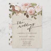  uitnodiging voor weddenschappen tussen Rozen (Voorkant / Achterkant)