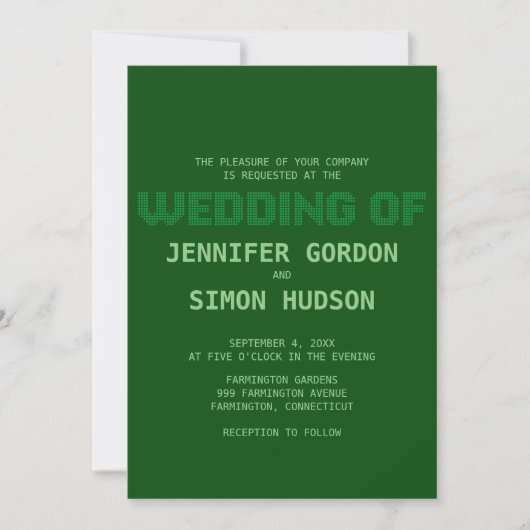 Uitnodiging voor "Wedding of Wedding" (Voorkant)