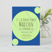 Uitnodiging voor wedstrijd van Tennis Ball Party (Staand voorkant)