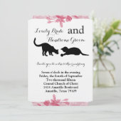 Uitnodiging voor wedstrijden met rondzwevende roze (Staand voorkant)