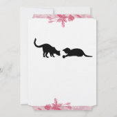 Uitnodiging voor wedstrijden met rondzwevende roze (Achterkant)