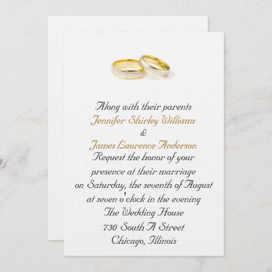 Uitnodiging voor weduwen (Voorkant / Achterkant)