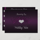 Uitnodiging voor weduwen - Paarse passie (Voorkant / Achterkant)