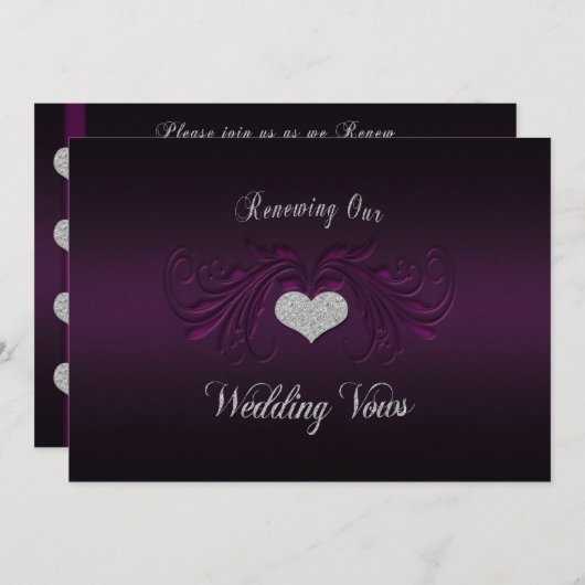 Uitnodiging voor weduwen - Paarse passie (Voorkant / Achterkant)