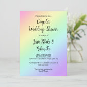 Uitnodiging voor weduwen van pasteelregenbooggradi (Staand voorkant)