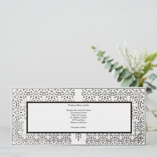 Uitnodiging voor weduwengrens (Staand voorkant)