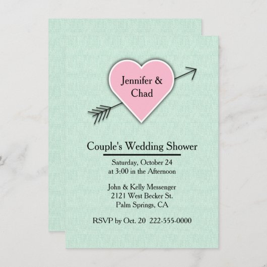 Uitnodiging voor weduwenwedstrijd van Mint Green C (Voorkant / Achterkant)