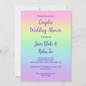 Uitnodiging voor weduwenweduwen bij pasteelregenbo (Voorkant)