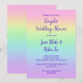 Uitnodiging voor weduwenweduwen bij pasteelregenbo (Voorkant / Achterkant)