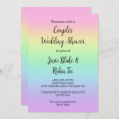 Uitnodiging voor weduwenweduwen bij pasteelregenbo (Voorkant / Achterkant)