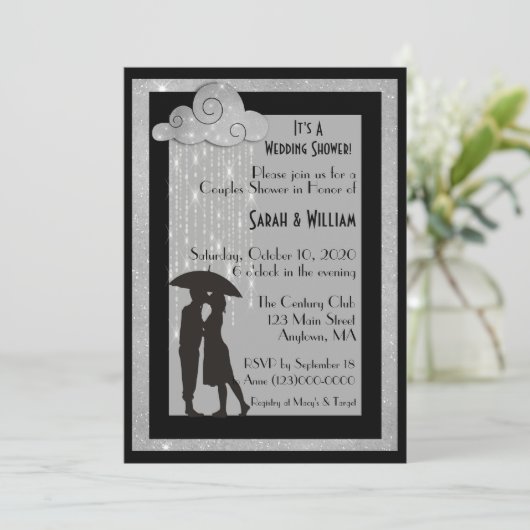 Uitnodiging voor weduweschowerparen (Staand voorkant)