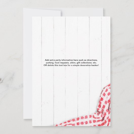 Uitnodiging voor weduwschap met BBQ (Achterkant)