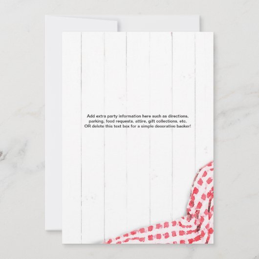 Uitnodiging voor weduwschap met BBQ (Achterkant)