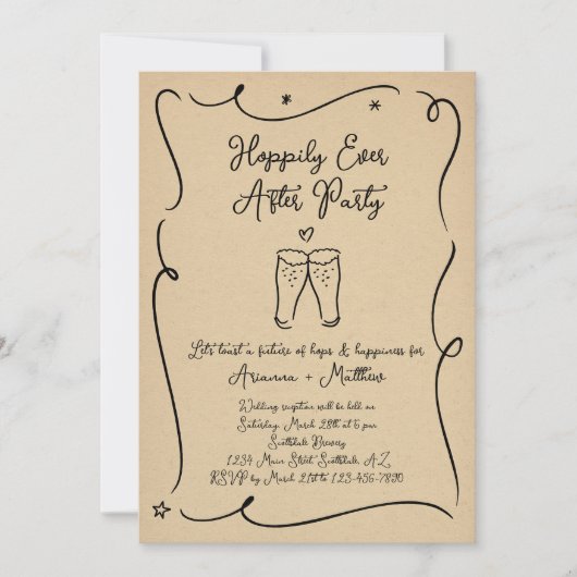 Uitnodiging voor weduwschap met brouwerij (Voorkant)