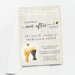 Uitnodiging voor weduwschap met brouwerij<br><div class="desc">Brouwerij Wedding Reception slechts Uitnodiging - gelukkig altijd na partij. . . . Met de hand geschilderde biertoast van de waterverf op een wonderlijk rustige achtergrond vult uw brouwerijgebeurtenis perfect aan. Het coördineren RSVP, Details, Registratie, Dank u kaarten en andere punten zijn beschikbaar in het Collectie van de "bijtende Brouwerij"binnen...</div>
