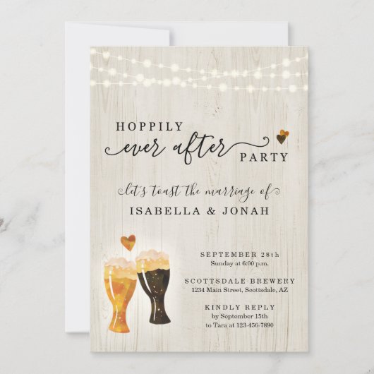 Uitnodiging voor weduwschap met brouwerij (Voorkant)