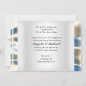 Uitnodiging voor weduwschap met legant Beach (Achterkant)