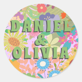 Uitnodiging voor weduwschap ronde sticker