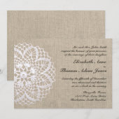 uitnodiging voor weduwschappen tussen Doily en Bu (Voorkant / Achterkant)