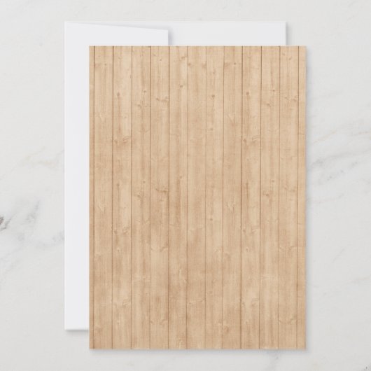 Uitnodiging voor Westerne bruiloft in Rustic Land (Achterkant)