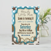 Uitnodiging voor Westerne jongen van het land (Staand voorkant)