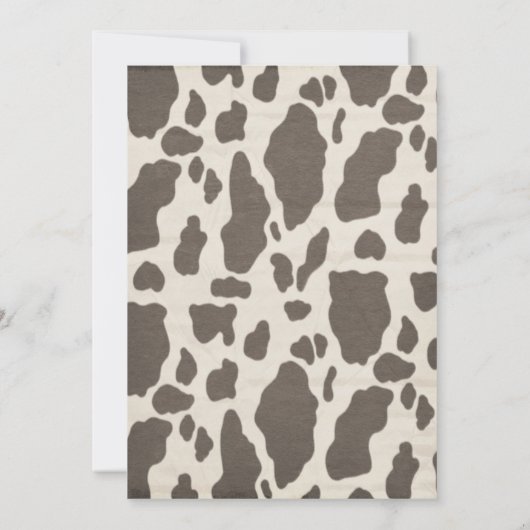 Uitnodiging voor Westerne jongen van het land (Achterkant)