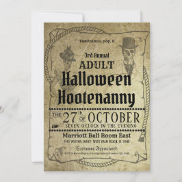 Uitnodiging voor Westerne Kostume Ball-evenementen