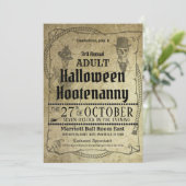 Uitnodiging voor Westerne Kostume Ball-evenementen (Staand voorkant)
