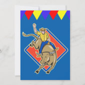 Uitnodiging voor westerne partij Bull Rider Person (Voorkant)