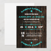 Uitnodiging voor Westerne Star Wedding (Voorkant / Achterkant)