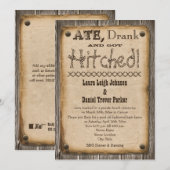 Uitnodiging voor Westerse bruiloftsreceptie (Voorkant / Achterkant)