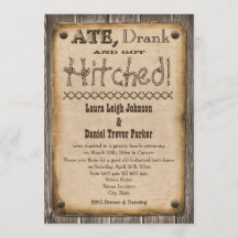 Uitnodiging voor Westerse bruiloftsreceptie