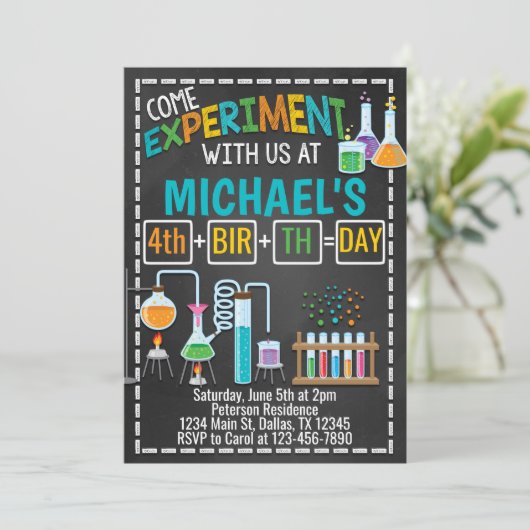 Uitnodiging voor wetenschappelijke experimenten va (Staand voorkant)