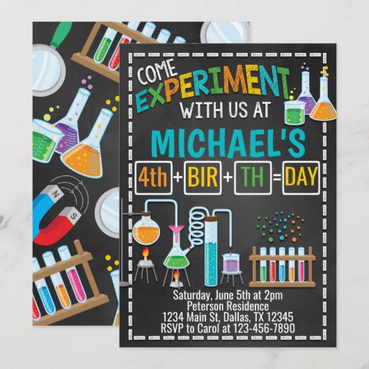 Uitnodiging voor wetenschappelijke experimenten va (Voorkant / Achterkant)
