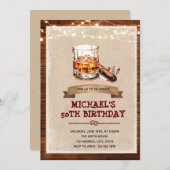 Uitnodiging voor Whiskey en Sigarenfeest (Voorkant / Achterkant)